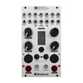 Front view of Shakmat Bishop's Miscellany MK2 module with multiple knobs, buttons, and 3.5mm jacks.