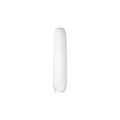 A white cylindrical foam windscreen for a microphone on a white background.