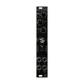 Black slim eurorack module with three level knobs, a larger output knob, toggle switch, and five 1/4 inch input/output jacks.