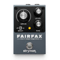 Gray guitar effects pedal with DRIVE, LEVEL, and SAG knobs, a BRIGHT toggle switch, and a footswitch by Strymon.