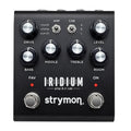 Black Strymon Iridium amp and IR cab guitar pedal with multiple knobs, switches, and two footswitches.