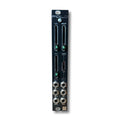 Black eurorack module with sliders and multiple 3.5mm jacks labeled Fold with controls for level, offset, mix, taps, and ring mod.