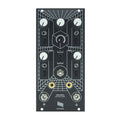 Black Eurorack module with knobs, switches, and four 1/4 inch jacks labeled CBV001 enhancer by Syntonie.