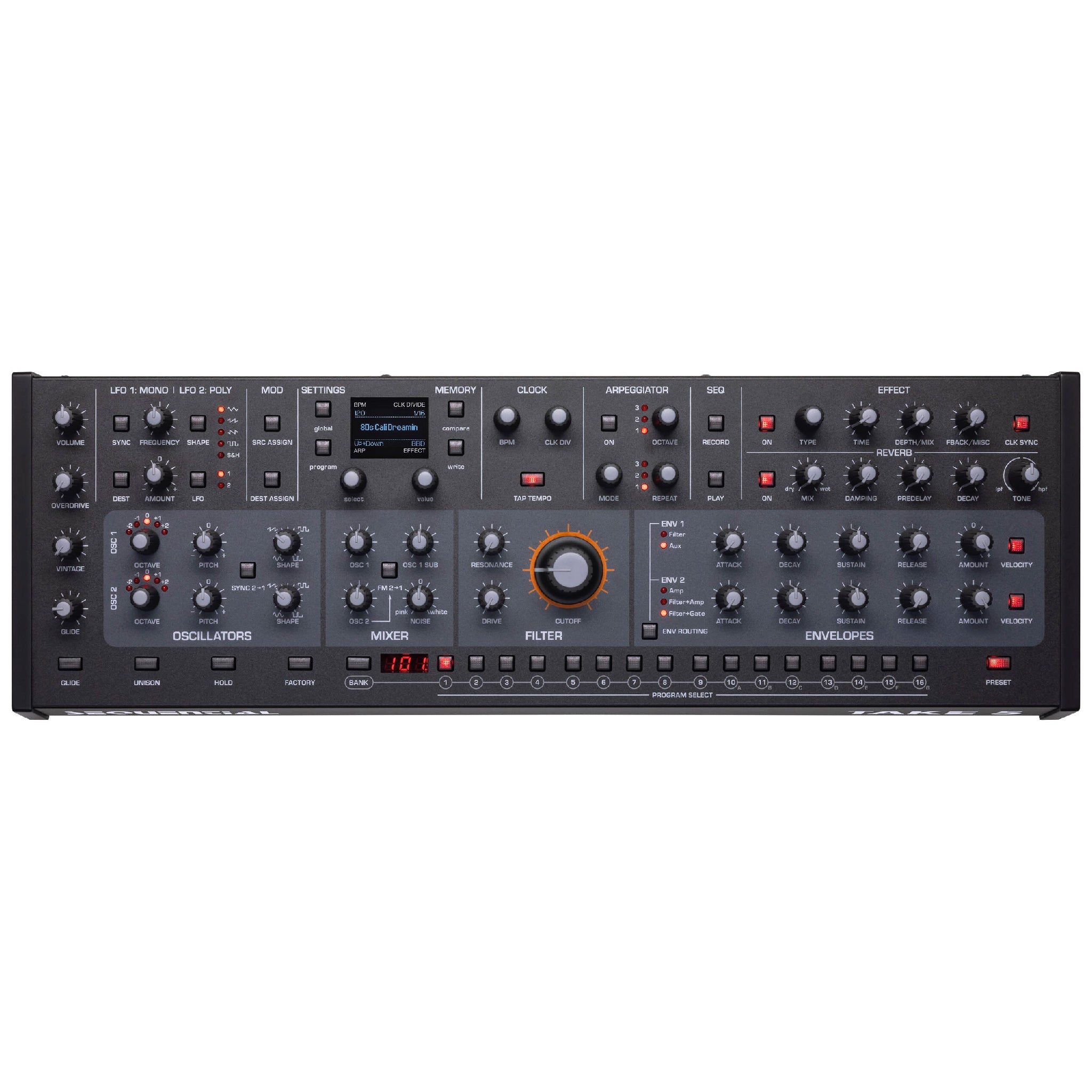 Sequential Take 5 Desktop Compact Poly Synth, keyboard synthesizer instrument