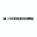 Front view of a 1U rack mount audio effects processor with various knobs, buttons, and a digital display.