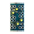 Black panel eurorack module with yellow knobs and multiple 3.5mm jacks labeled TANRS Ardabil.