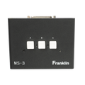 Black device with three white push buttons labeled A, B, C and a D-sub connector on top, marked MS-3 Franklin.