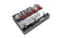 Metal pedal with multiple knobs and footswitches labeled SansAmp XB Driver by Tech 21.