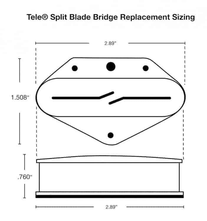 Fralin Split Blade Tele Bridge Pickup – Black