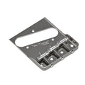 Metal guitar bridge plate with four adjustable saddles and 'In-Tune by Gotoh' text.
