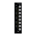 Black eurorack module with eight numbered jacks and three switches labeled OCTO I/O