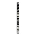 Narrow eurorack module with two rows of CV and gate jacks and two small knobs labeled A and B.