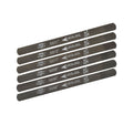 Six thin metal files marked with measurements from 0.011 to 0.048 inches, labeled UO-CHIKYU and Japan Made.