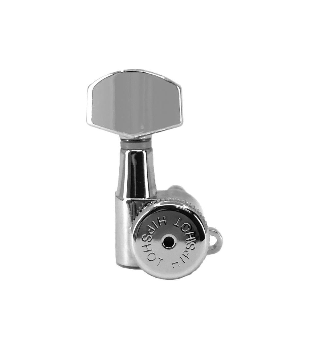 Hipshot 6VEL0C-19 Chrome Vintage Style Grip-Lock Closed Right Handed Individual Guitar Machine Head