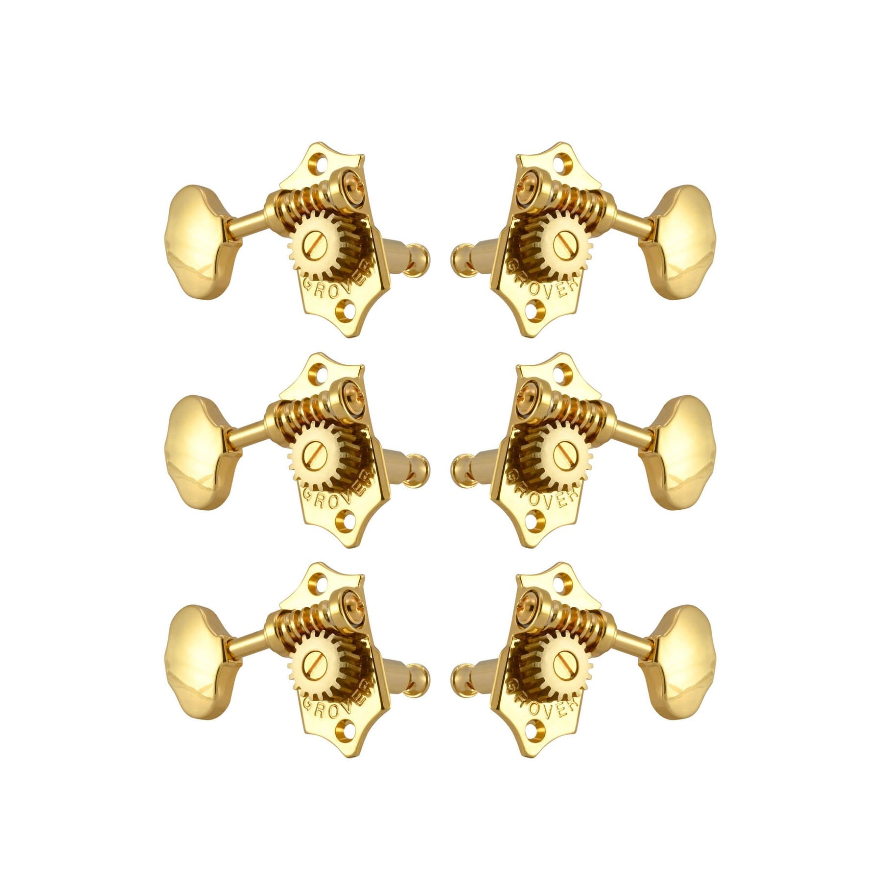 Grover V97-18GA Gold Sta-Tite Slotted Head Machine Heads 3+3