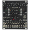 Black modular synthesizer module with knobs, switches, buttons, sliders, and multiple 3.5mm jacks labeled Veno-Orbiit by Venus Instruments.