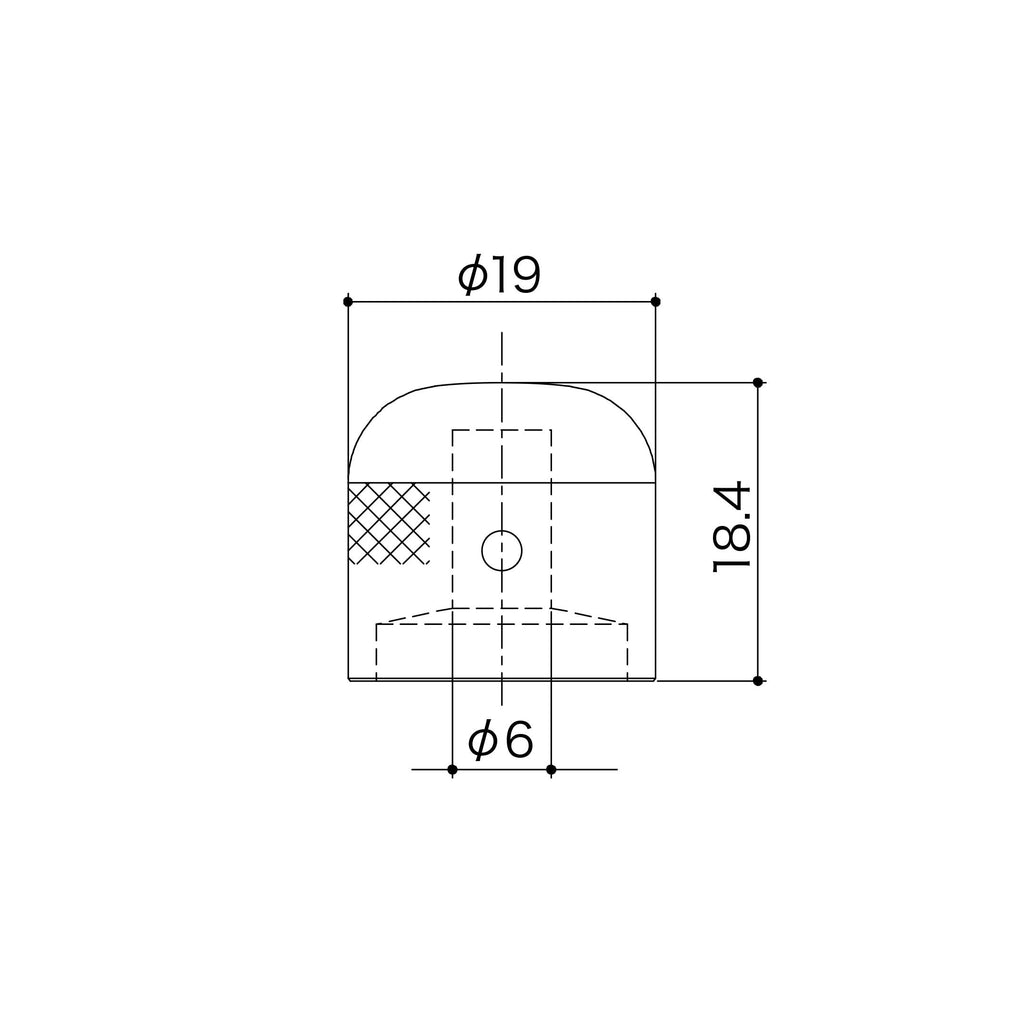 Gotoh VK1-19 Metal Knurled Dome Knobs