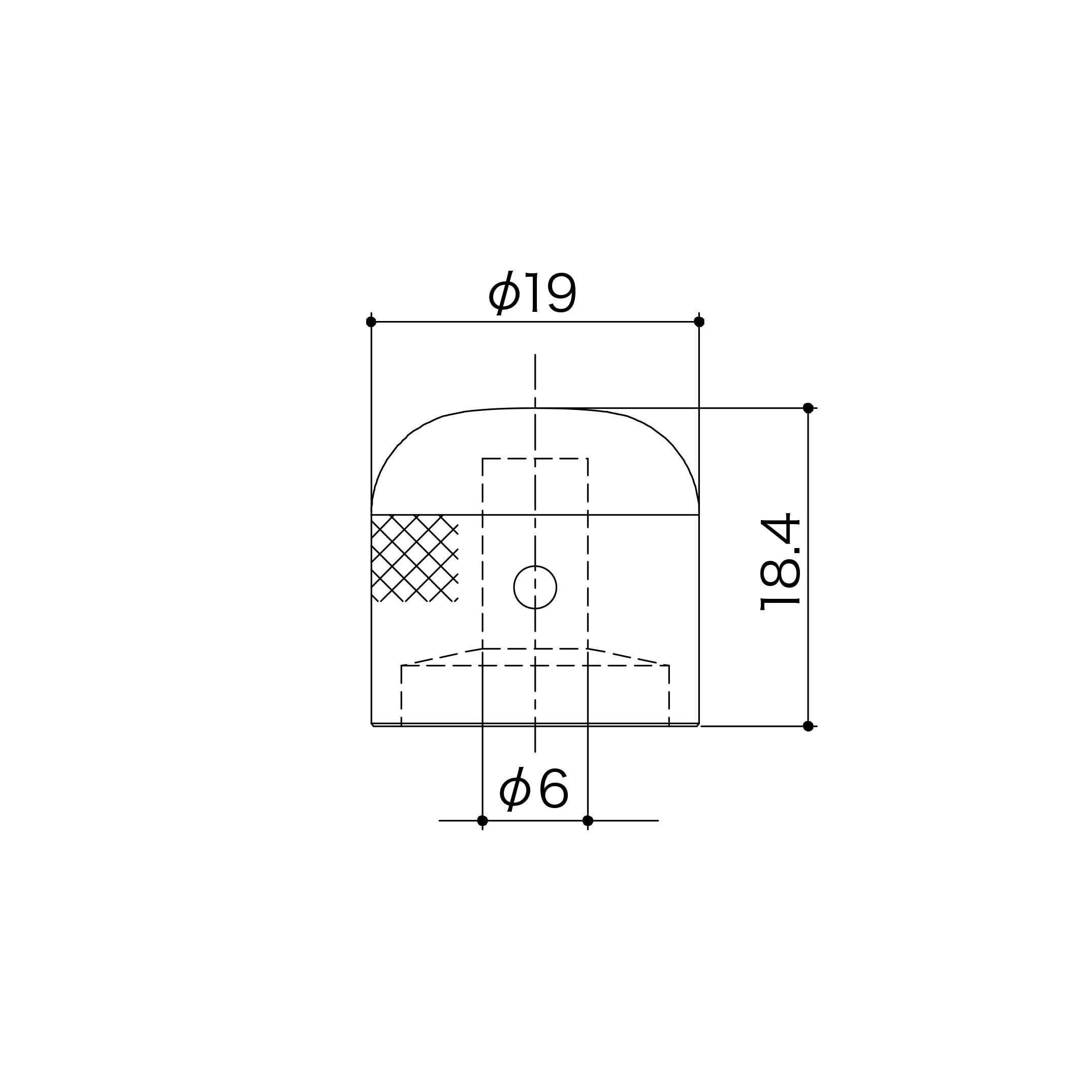 Gotoh VK1-19 Metal Knurled Dome Knobs