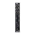 Black eurorack module with multiple jack sockets, a vertical slider, a knob, and a slider switch labeled Trace.