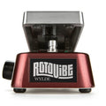 Metallic red guitar effects pedal with footswitch and control knob labeled ROTOVIBE WYLDE