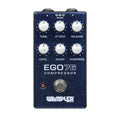 Blue guitar effects pedal with six control knobs and one footswitch labeled Ego76 Compressor by Wampler.