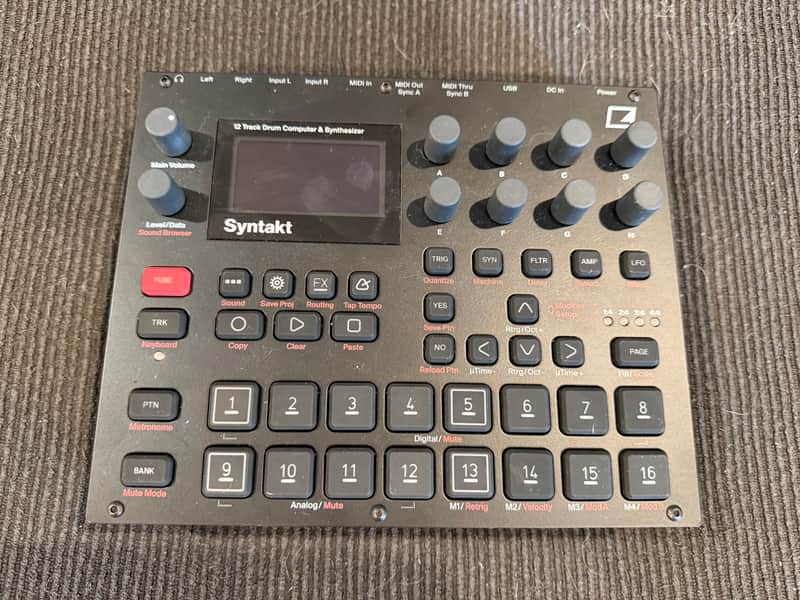 Elektron Syntakt 12 Track Drum Computer & Synthesizer 2022- Present - Black