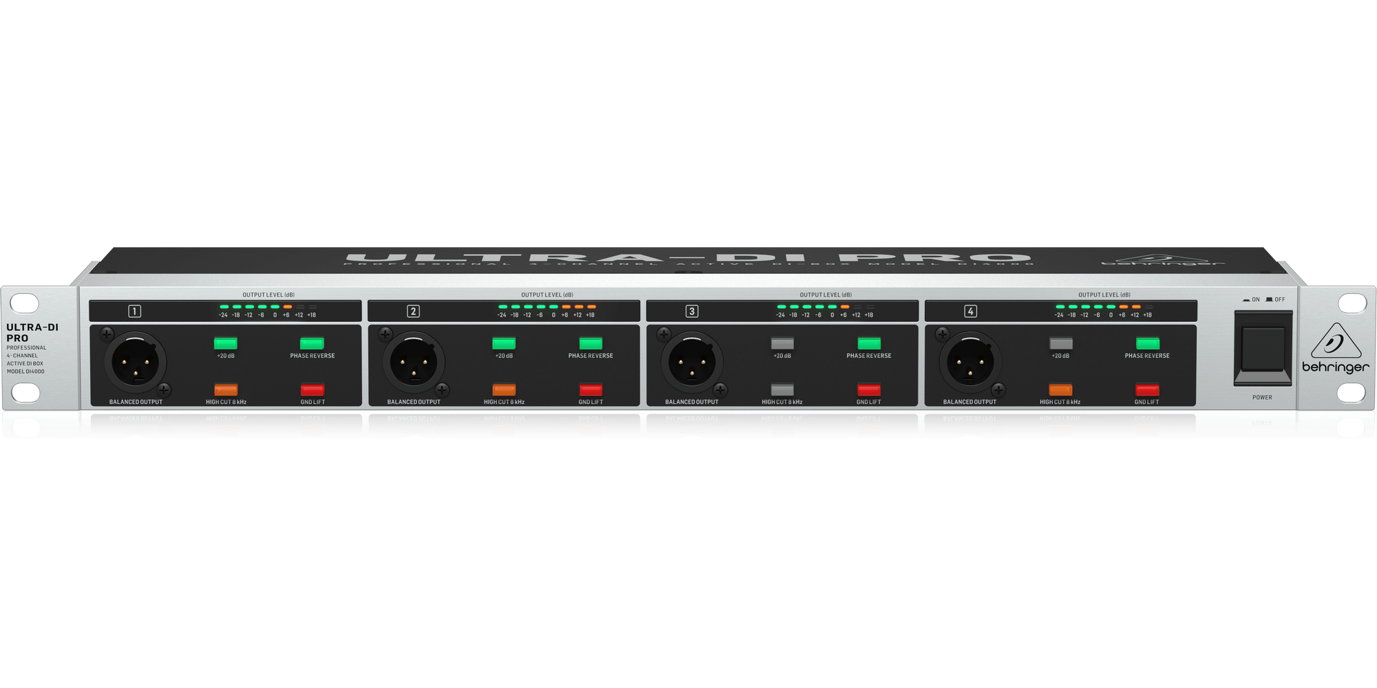 DI4000 V2 Professional 4-Channel Active DI Box
