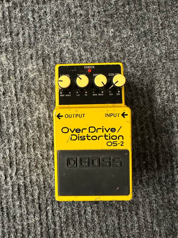 Boss OS-2 OverDrive/Distortion (Silver Label) 1990 - Present - Yellow