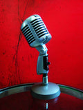 Vintage 1960's Shure PE55 dynamic cardioid microphone microphone Hi Z w stand 55S 55SW 556S PROP REPAIR