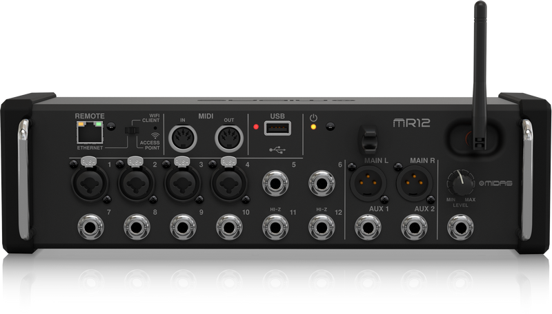 MR12 12-Input Digital Mixer for iPad/Android Tablets with WiFi and USB Recorder