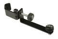 Black metal clamp bracket with adjustable screws and A&H branding on one thumb screw knob.