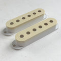 2 Vintage Fender USA Made Stratocaster Guitar Pickup Covers Natural Relic Strat