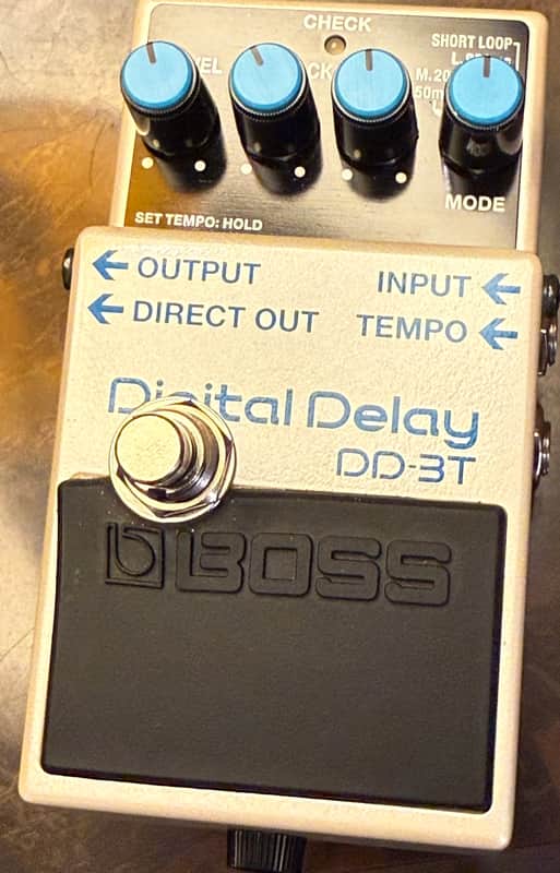 Like New Boss DD-3T Delay with On-Board Tap Tempo Switch, Box and Manual