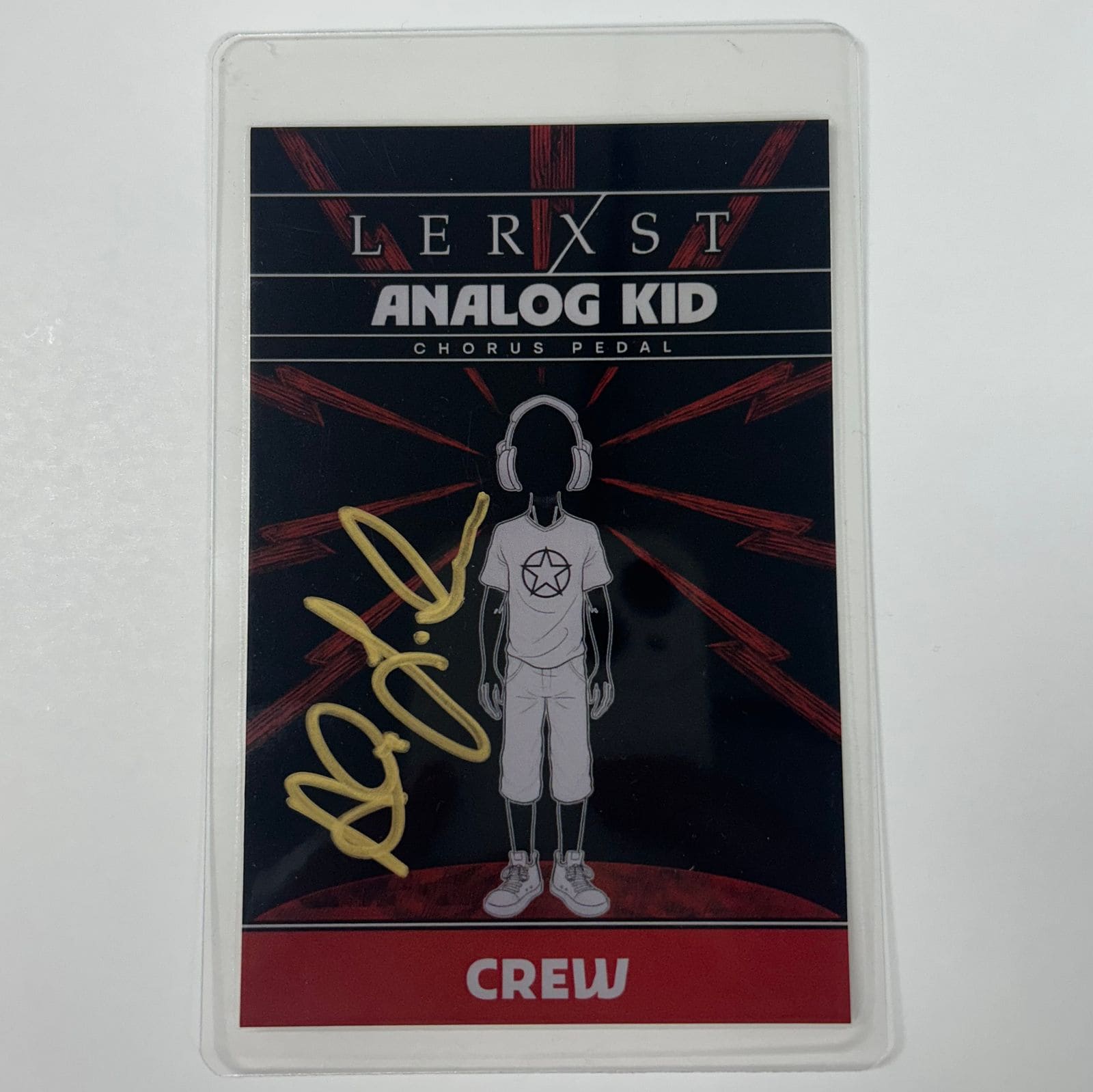 Lerxst Analog Kid Alex Lifeson Chorus Pedal With Autographed Laminate