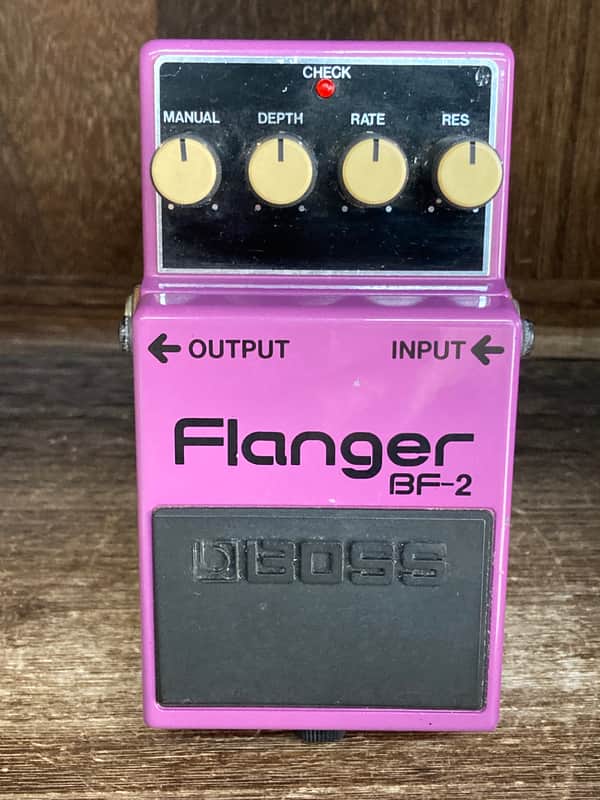 Boss BF-2 Flanger 1998 - Purple made in Taiwan pink label