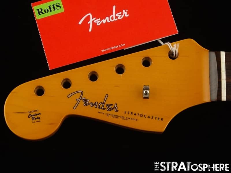 LEFTY Fender AV II American Vintage 61 Strat NECK, 1961 Stratocaster Rosewood