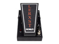 Black wah pedal with LERXST branding, Morley logo, pitch knob, and footswitch on top view.