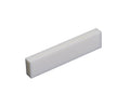 White rectangular flat-bottom solid piece likely used as a guitar nut part.
