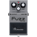 Silver and black Boss Fuzz FZ-1W Waza Craft guitar effects pedal with knobs and toggle switch.