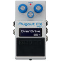 White multi-effect guitar pedal with blue knobs, LCD screen displaying OverDrive OD-1, and BOSS footswitch.