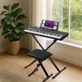 61 Key Lighting Keyboard with Piano Stand, Piano Bench As a Gift