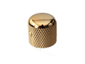 Gold-colored textured dome knob with a smooth rounded top and a set screw on the side.