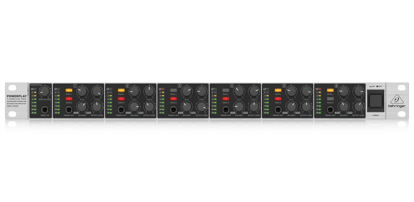 Powerplay HA6000 6-channel Headphone Mixing and Distribution Amplifier