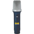 Dark blue and silver microphone with mesh grille and CAD AUDIO logo labeled D85.