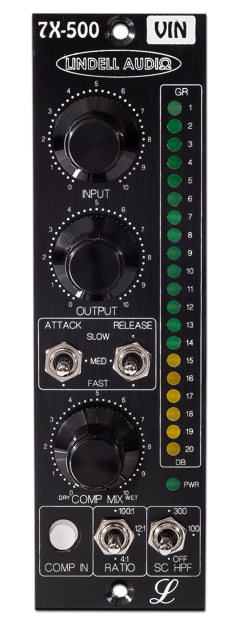 7X-500VIN 1 Channel Transformer Coupled Compressor/Limiter