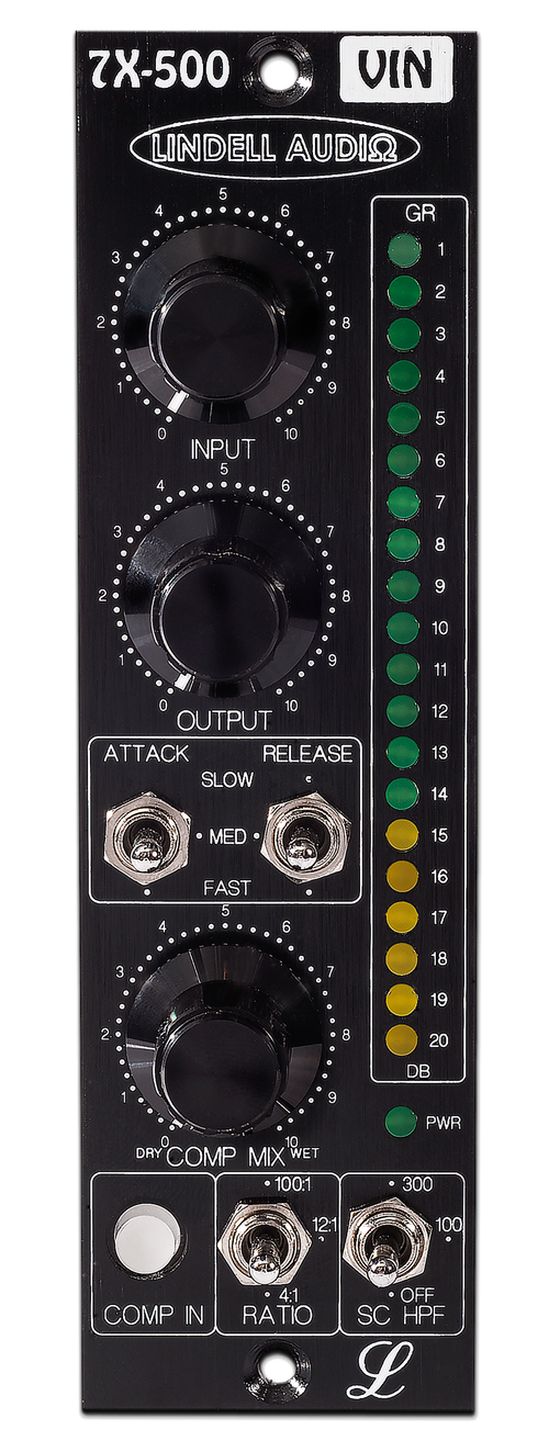 Lindell Audio 7X-500VIN 1 Channel Transformer Coupled Compressor/Limiter, dynamics compression processor