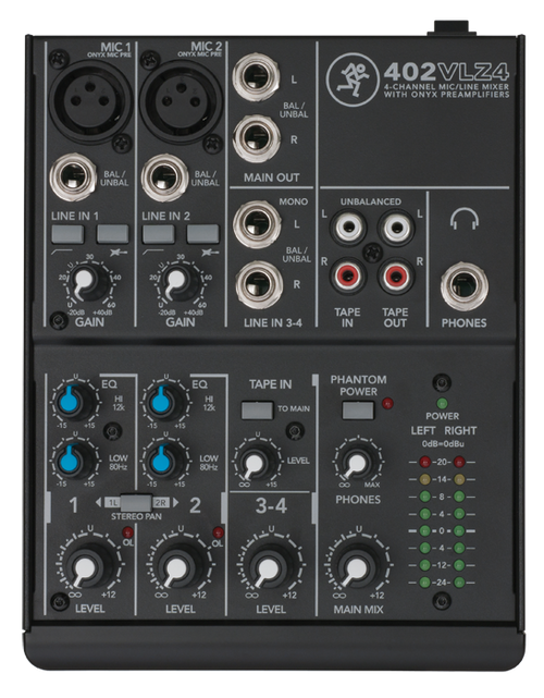 Mackie 4-Channel Ultra Compact Mixer, mixing console or desktop mixer