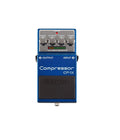 Blue Boss CP-1X Compressor guitar effects pedal with four control knobs and LED level display.