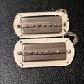 Vintage Pair Gibson P13 Pickup Set With Surrounds 1950’s Nickel Harmony Silvertone