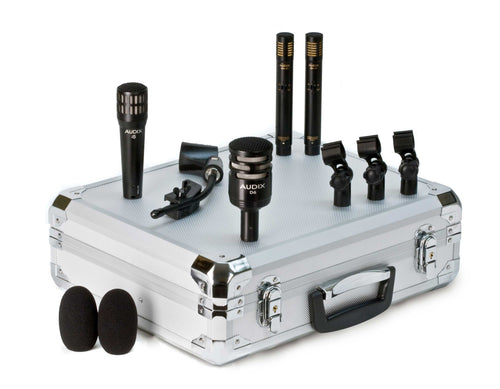 Audix 4-piece Drum Microphone Set, studio recording microphone body